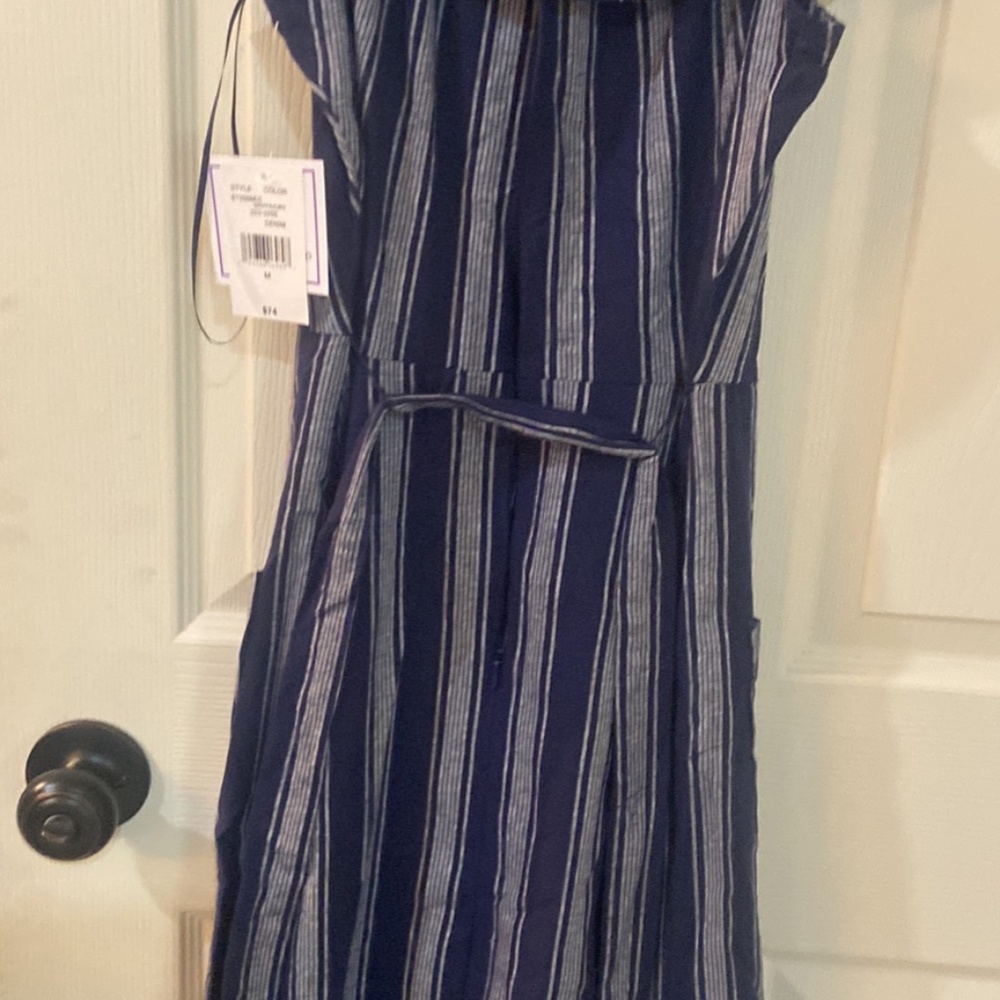 Striped denim dress